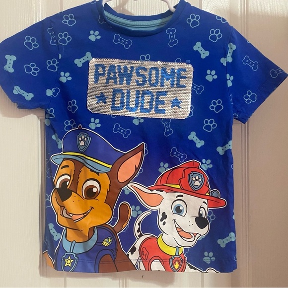 New Paw Patrol Sequin Flip Tee Shirt - Picture 3 of 9